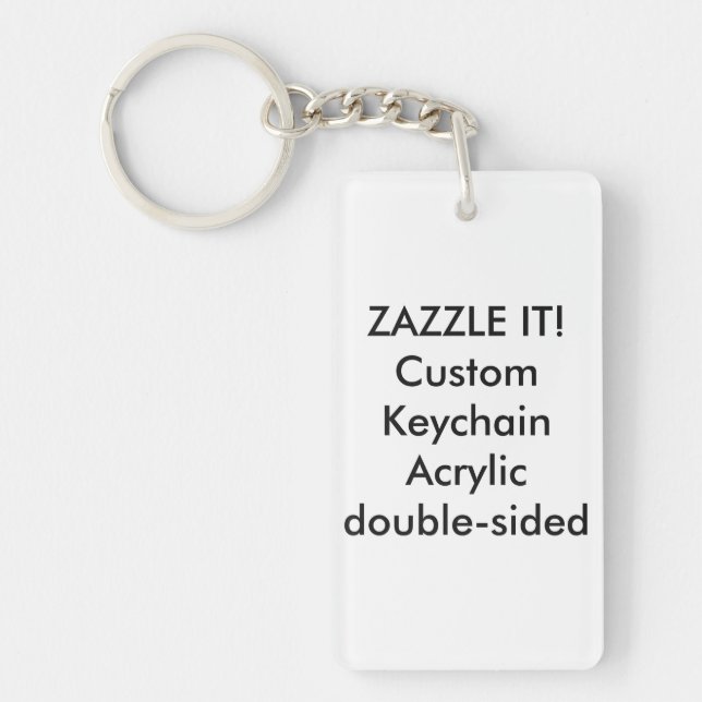 Beställnings- tom rektangelakrylKeychain (Framsidan)