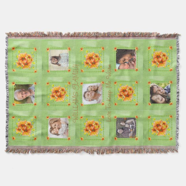 Beställnings- trädgård för kärlek för filt (Framsidan)