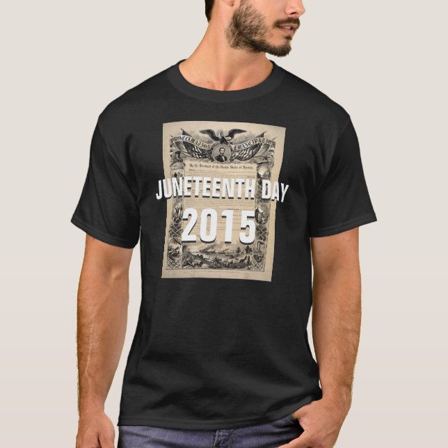 Beställnings- tshirt Juni 19 2015 för Juneteenth Tee (Framsida)