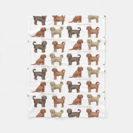 Beställnings- ullfilt för LABRADOODLE Fleecefilt