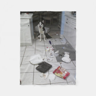 Beställnings- ullfilt för siberian husky som är fleecefilt