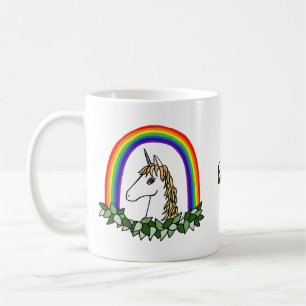 Beställnings- Unicorn för personlig för Kaffemugg