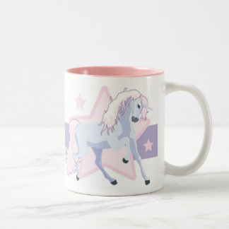 Beställnings- Unicornmugg med ditt namn Två-Tonad Mugg
