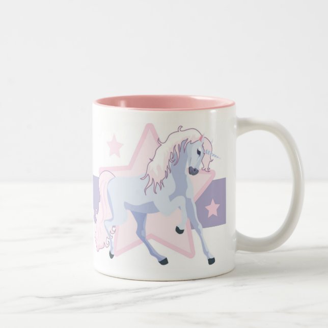 Beställnings- Unicornmugg med ditt namn Två-Tonad Mugg (Höger)