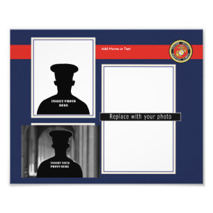 Beställnings- USMC-fotoCollage Fototryck