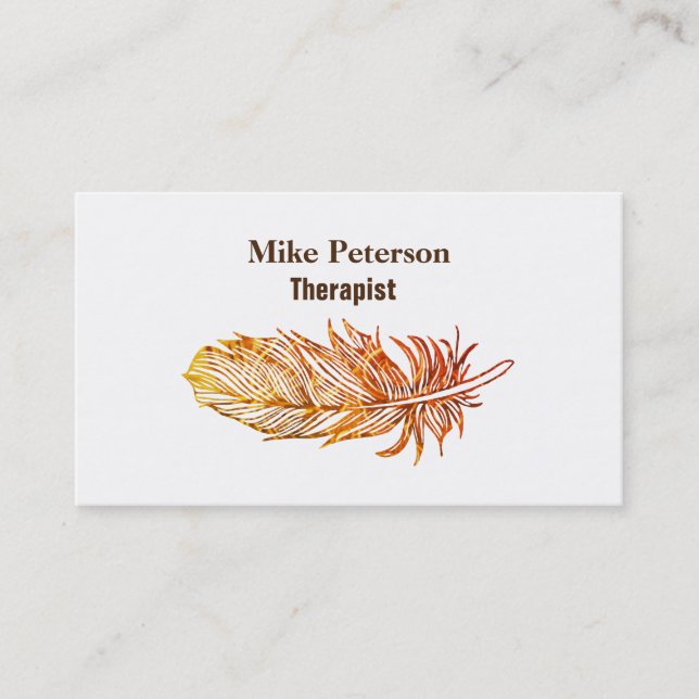 Beställnings- UV Matte visitkort för terapeut (Framsida)