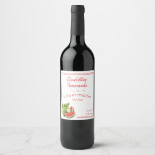 Beställnings- vattenmelonvin vinflaska etikett