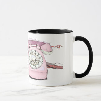 Beställnings- vintagerosor ringer konsttrycket mugg