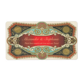 Beställnings- vintagevin- eller hantverketikett fraktsedel