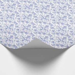 Beställnings- vintergrönablått på dekorativ presentpapper