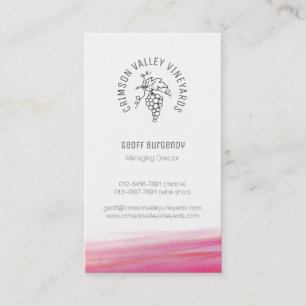 Beställnings- visitkort för druvavingårdrött vin