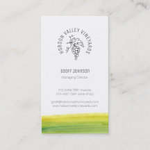 Beställnings- visitkort för druvavingårdvin