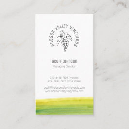 Beställnings- visitkort för druvavingårdvin