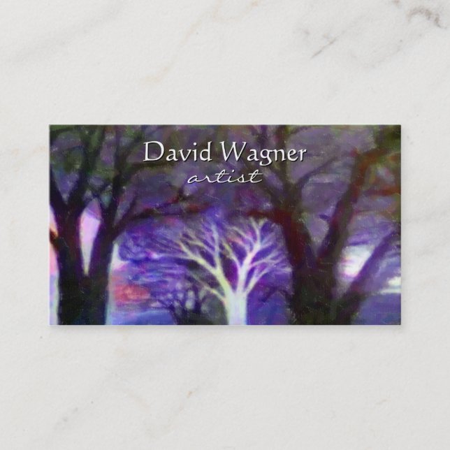 Beställnings- visitkortmall för konstnär visitkort (Framsida)