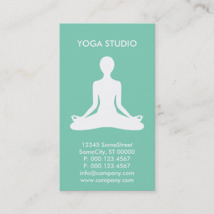 beställnings- yogastudio visitkort