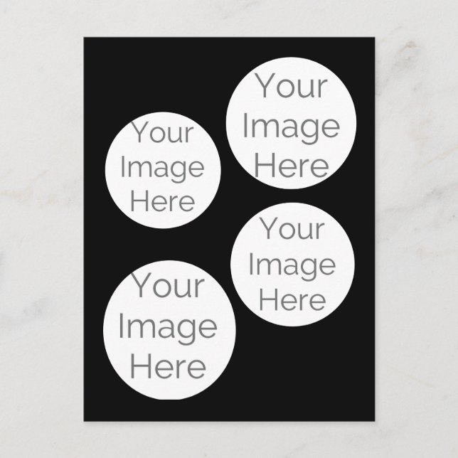 Beställningsbar vykort med fotokollage – 4-foto-ma (Framsida)