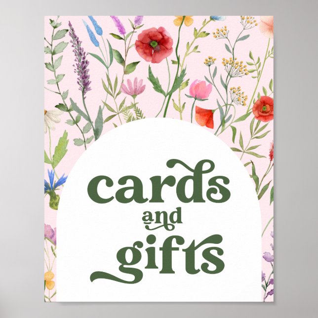 Beställningskort för Rosa av babyskor och presentk Poster (Framsidan)