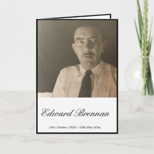 Beställningskort för vanlig enkel Elegant för foto Inbjudan