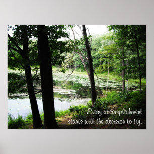 Bestäm dig för att försöka ~ Forest Stream Photo Poster