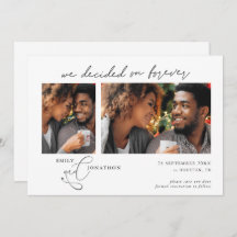 Bestäm för Forever Script 2-foton Svart text