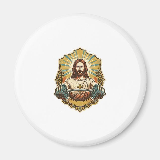 Bestämde Jesus Tung Järnstång Styrkelyft G Magnet (Framsidan)