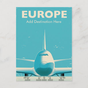 Bestämmelse för European Commercial Airliner anpas Vykort