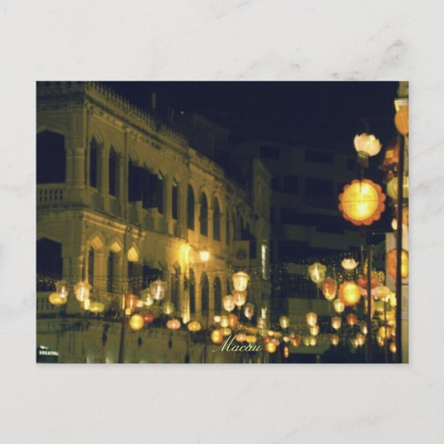 Bestämmelse för Macau-turisten Vykort (Framsida)