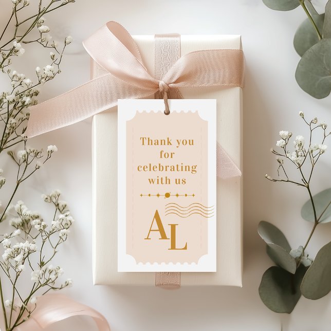 Bestämmelseort för boardpass Cosmic Bröllop Presentetikett (Skapare uppladdad)