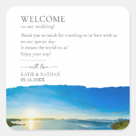 Bestämmelseort för NordSjö Tahoe Fyrkantigt Klistermärke