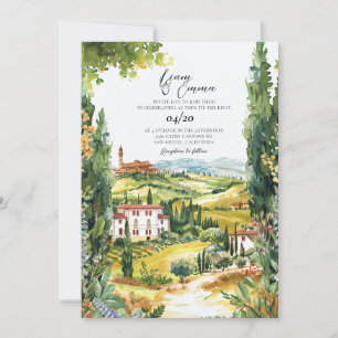 Bestämmelseort för Villa Tuscany Italien Bröllop Inbjudningar