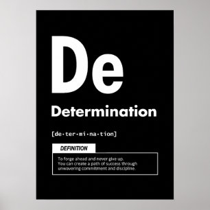 Bestämning - Inslag av framgång - Motivering Poster