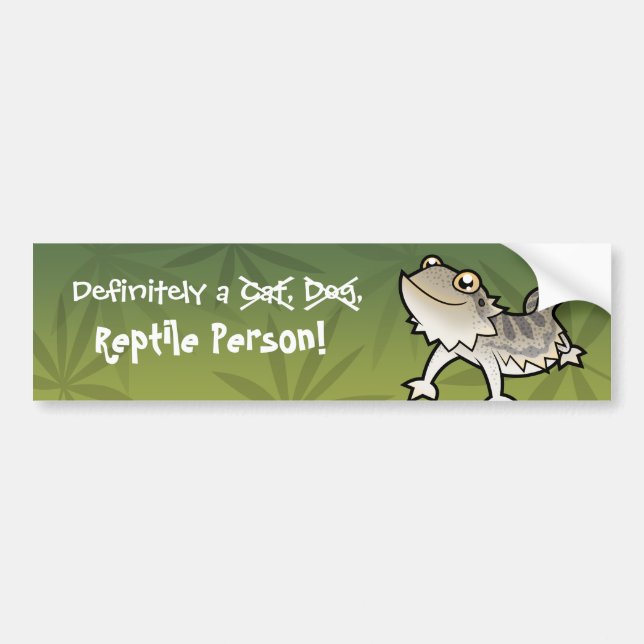 Bestämt en reptilperson (den skäggiga draken) bildekal (Framsidan)