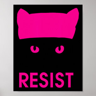 Beständig Rosa - kattskydd - kvinnlig makt Poster