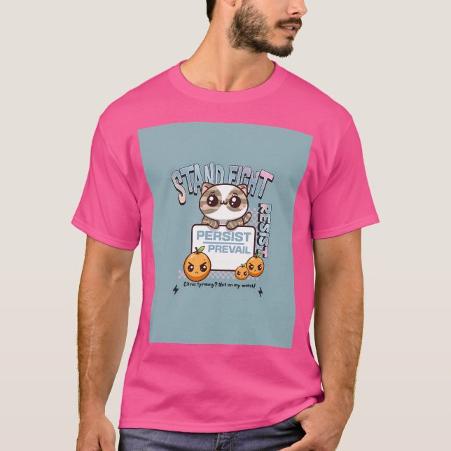 Beständiga kvarstående företräde t shirt (Framsida)