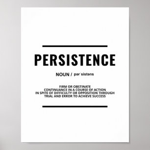 Beständighet Motiveringsoffert Poster