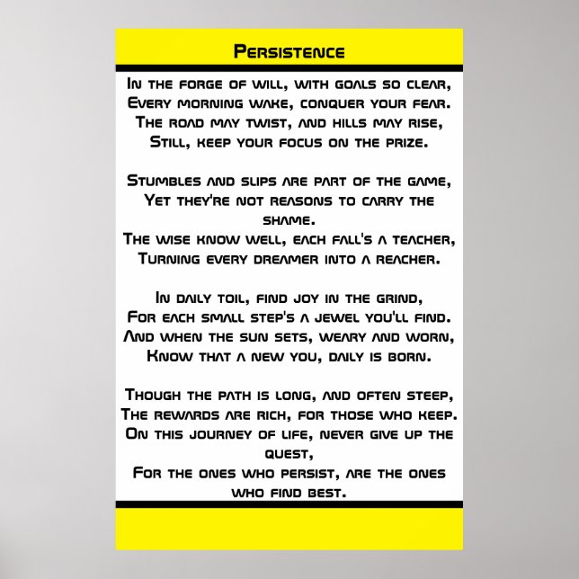 Beständighet Poster (Framsidan)