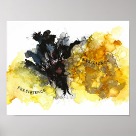 Beständighet, tålamod och motståndskraft 13 x 10 t poster