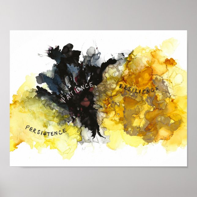 Beständighet, tålamod och motståndskraft 13 x 10 t poster (Framsidan)