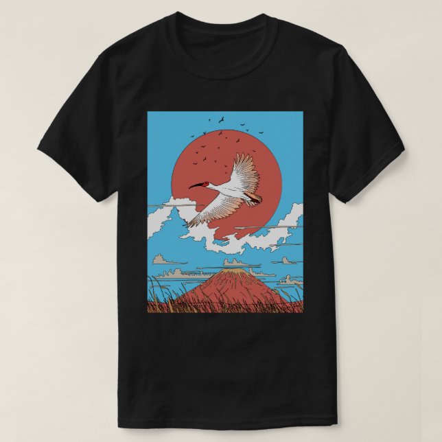 Beståndsdelar av Ibis under flygning T Shirt (Design framsida)