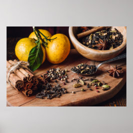 Beståndsdelar till masala chai poster