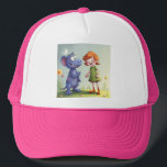 Beste Freunde Ein Mädchen und ihr lustiger Monster Keps<br><div class="desc">Ein fröhliches,  fantasievolles Motiv zeigt ein lachendes Mädchen und ihren treuen blauen Monsterfreund mit großen Augen und einem breiten Grinsen. Diese herzliche Szene bringt Freude,  Freundschaft und Fantasie in jedes Kinderzimmer oder auf kreative Produkte wie Kleidung,  Kissen oder Grußkarten!</div>