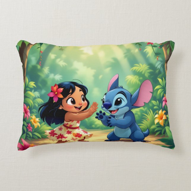Beste Freunde fürs Leben – Lilo & Stitch   Prydnadskudde (Framsidan)