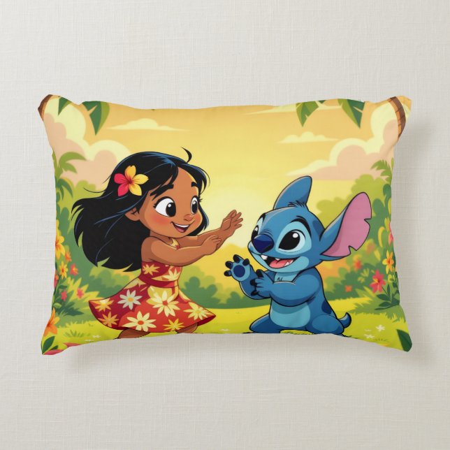 Beste Freunde fürs Leben – Lilo & Stitch   Prydnadskudde (Framsidan)
