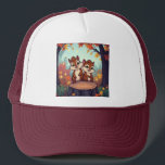 „Beste Freunde im Herbstzauber“ Keps<br><div class="desc">Zwei fröhliche kleine Freunde genießen den goldenen Herbst,  während bunte Blätter fallen und warme Lichter den Wald verzaubern. Ein Bild voller Freude,  Freundschaft und Magie.</div>