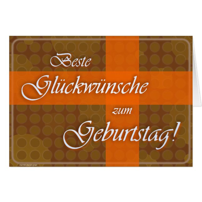 Beste Glückwünsche Hälsningskort (Framsidan Horizontal)