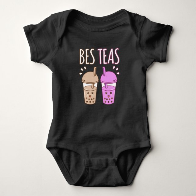 Besteas Bubble Boba Kawaii Tea Graphic T Shirt (Framsida)