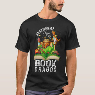 Besteever Bookworm I_m A Bok Dragon Costume Booka T Shirt