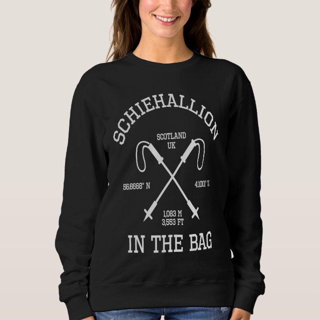 Besteg Schiehallion Peak Bagger-vandring Skottland T Shirt (Framsida)