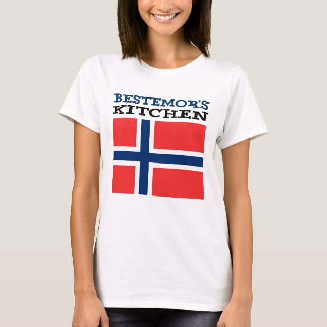 Bestemors Kitchen Norsk farmor T Shirt (Framsida)