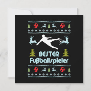 Bester Fuballspieler Ugly Sweater jul Gift Inbjudningar